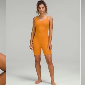 Lululemon Align Onesie 8" Autumn Orange size 8
